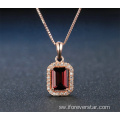 925 Sterling Silver Rose Gold Ruby Mkufu Pendant.